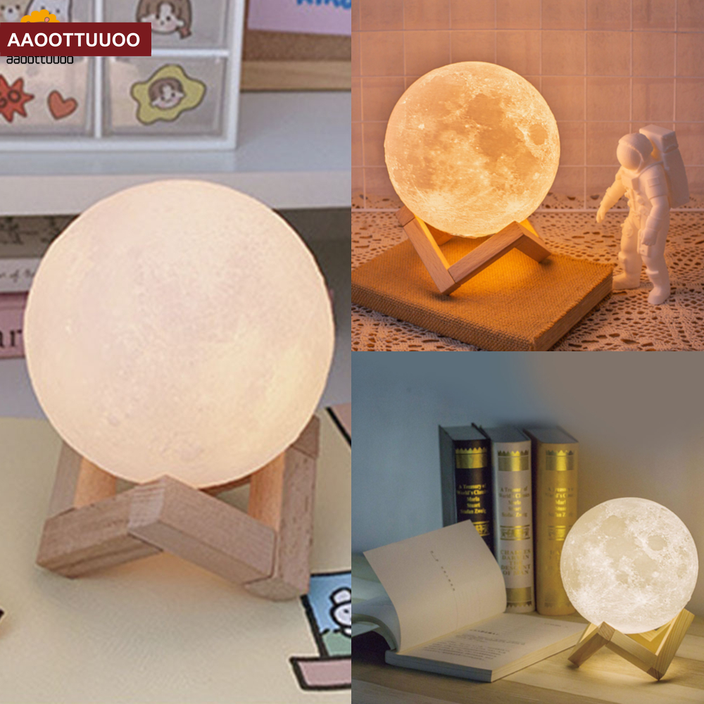 3D Moon Night Light DIY Birthday Gifts Painted Starry Sky Lamp