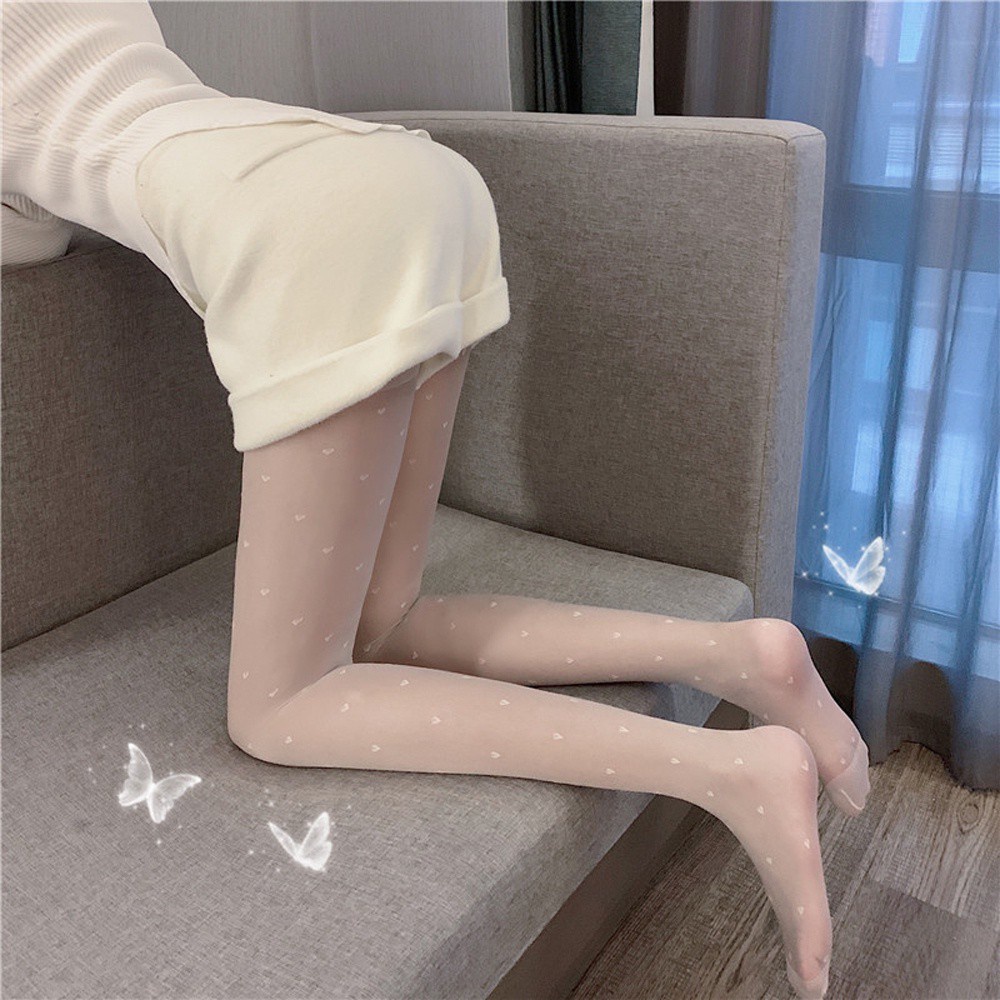 Quần Tất Mỏng Màu Trắng / Đen Đính Nơ Gợi Cảm Phong Cách Lolita Cho Nữ
