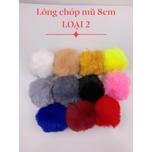 Lông thỏ gắn chóp mũ (lông nhân tạo)