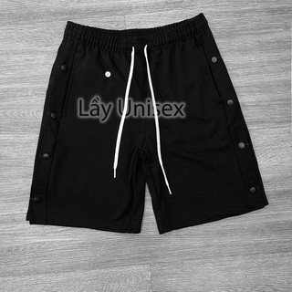 Quần short thun form rộng phối nút bấm 2 bên