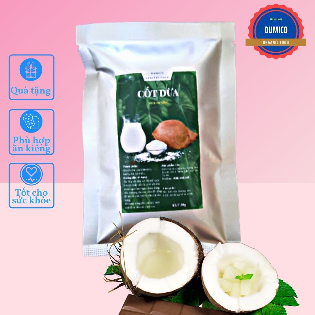 Cốt dừa, bột cốt dừa túi 50g DUMICO tiện dụng,dùng nấu topping,nước chan các món chè béo ngậy thơm lừng.