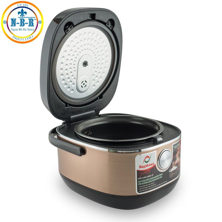 Nồi Cơm Điện Tử Nagakawa NAG-0123, 1.5L, Lòng Niêu, Mâm Nhiệt Cong, Phân Phối Chính Hãng Bởi NBR ,BH Chính Hãng 12 Tháng | BigBuy360 - bigbuy360.vn