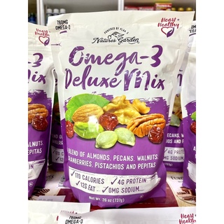 Hạt hữu cơ sấy khô tổng hợp Nature's Garden Omega - 3 Deluxe Mix 737g