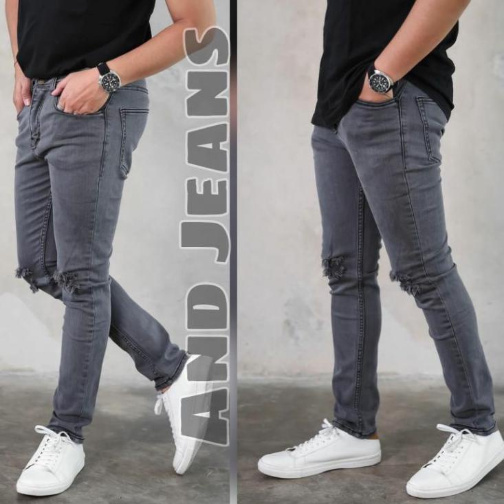Quần Jean Rách Gối Mềm Mại Cho Nam, SIZE 27-33