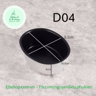 Khuôn oval làm bánh nhôm đúc/chống dính D04