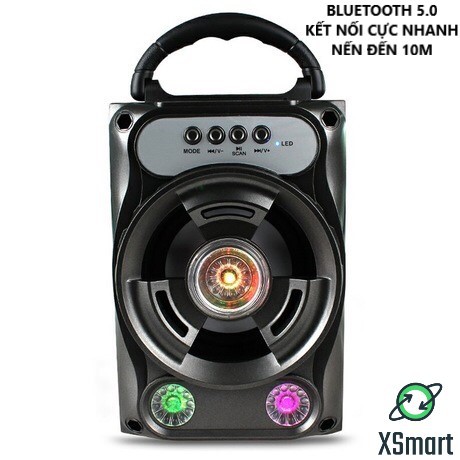 Loa Bluetooth Không Dây GS13 Pro Xách Tay Loại 1 Âm Thanh Hay Siêu Trầm, Led Nháy Theo Nhạc, Super Bass Nghe  EDM, REMIX