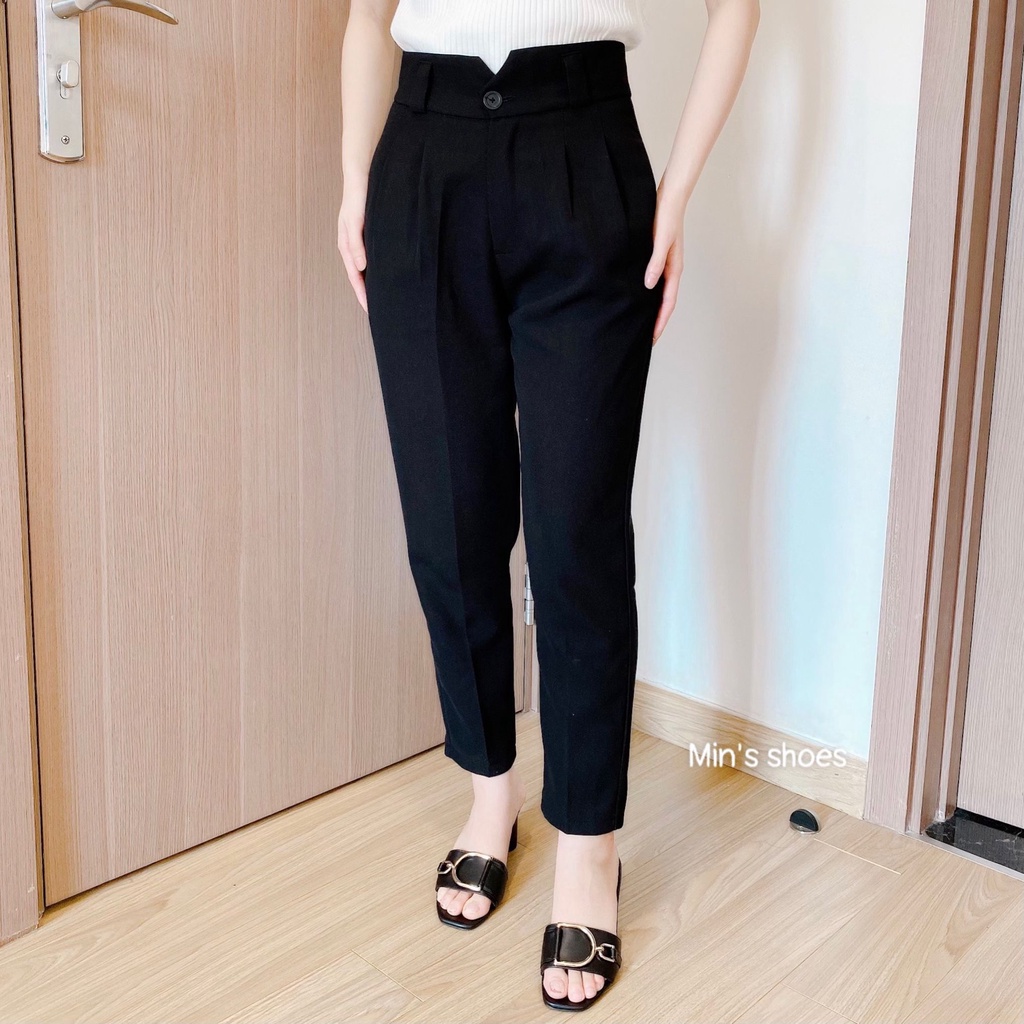 Min's Shoes - Quần Baggy Nữ Công Sở Cạp Cao Quần 138