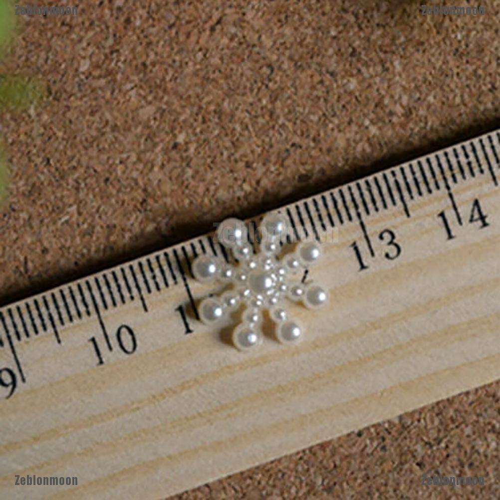 Bộ 100 Tăm Bông Tuyết Đính Ngọc Trai Nhân Tạo