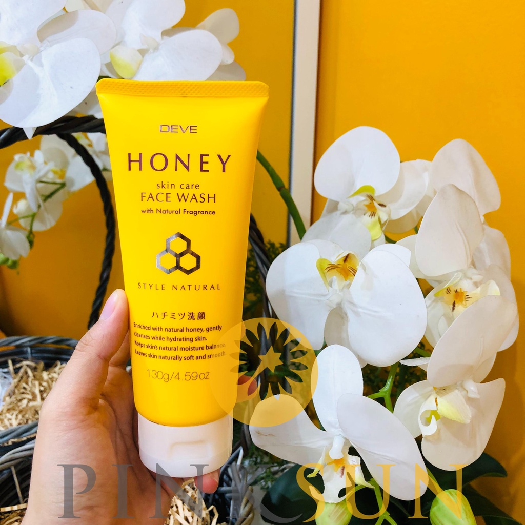 Sữa Rửa Mặt Deve Chiết Xuất Mật Ong - Honey Face Wash Nhật Bản (tuýp 130g)