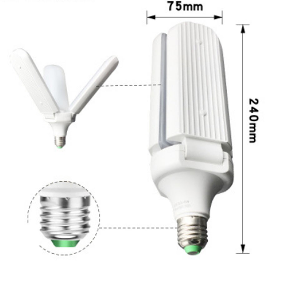 [FREESHIP] Đèn led 3 cánh hình quạt siêu sáng 45w - Đèn siêu sáng.