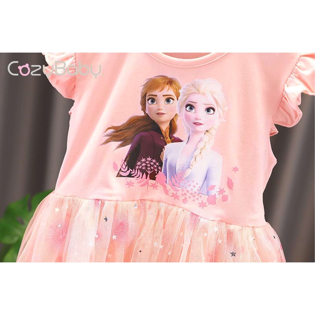 Đầm Hóa Trang Công Chúa Anna Elsa Thời Trang Mùa Hè Cho Bé Gái