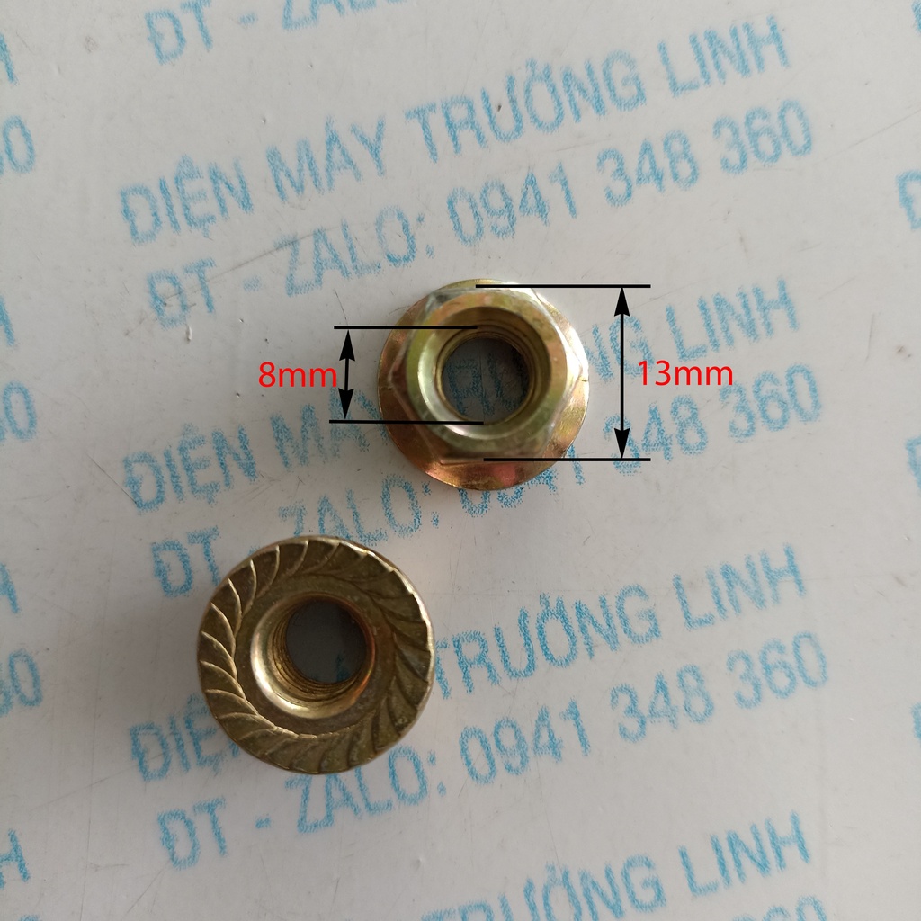 Bu lông, Ốc bắt dao, đầu bò máy cắt cỏ bãi loại ren ngược 8mm