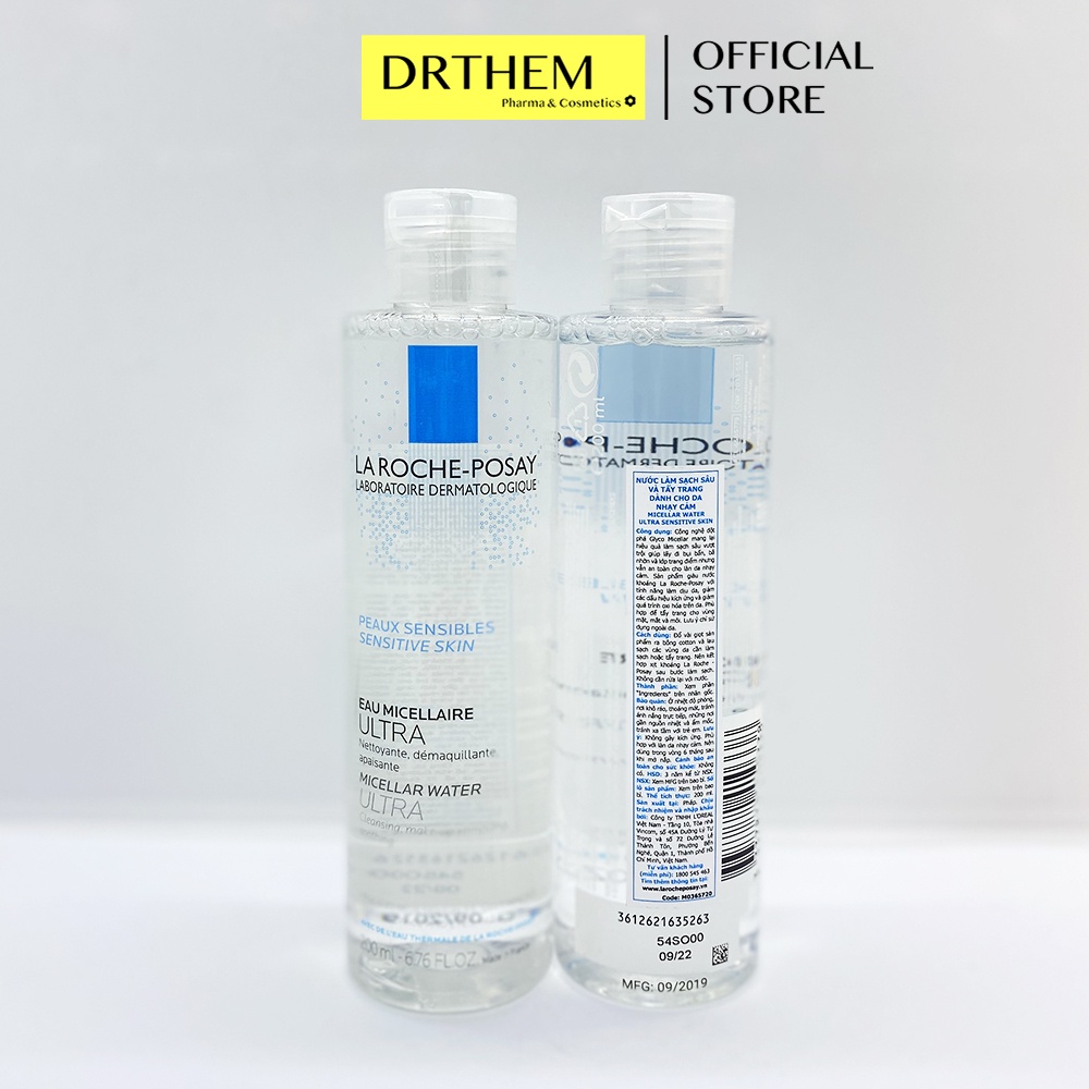 Nước Tẩy Trang La Roche-Posay Cho Da Nhạy Cảm Micellar Water Ultra Sensitive Skin 200ml - 400ml