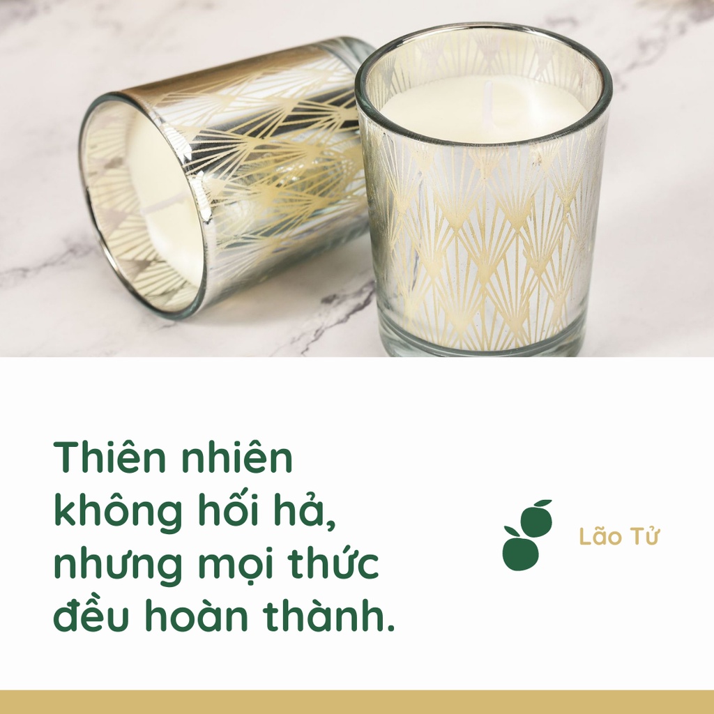 Nến Thơm Phòng Ngủ Sáp Thơm Candle Cup Tinh Dầu Thiên Nhiên Không Khói Sang Trọng Deluxe NEN21