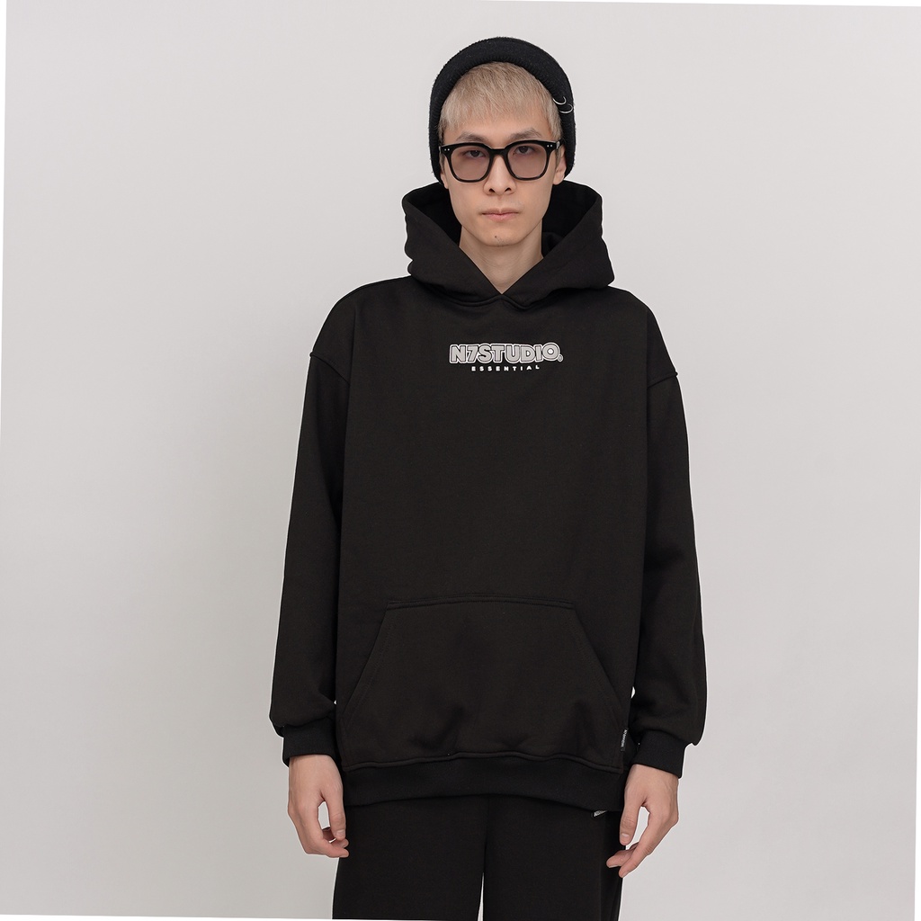 Áo Hoodie nỉ bông N7 STUDIO basic nam nữ oversize form rộng thu đông Local Brand