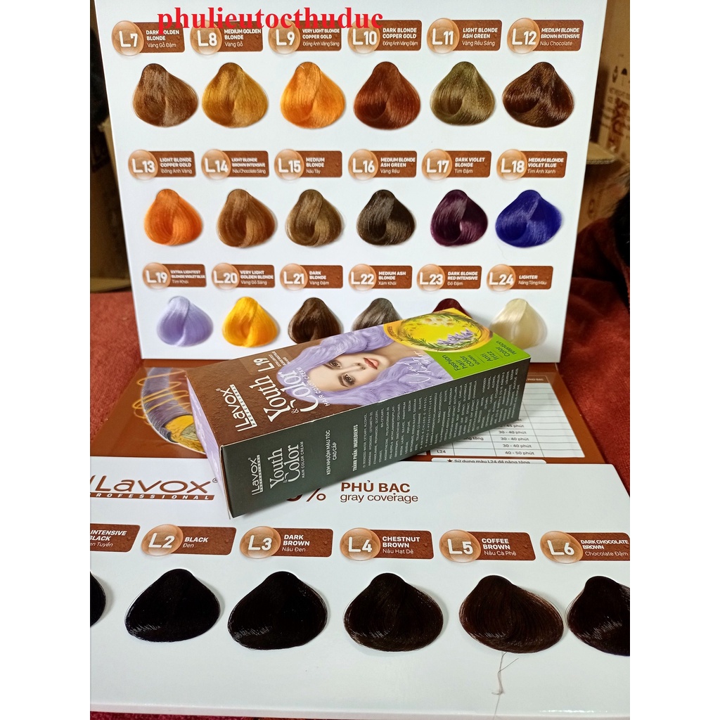 Kem nhuộm phủ bạc Lavox Youth Color 60ml