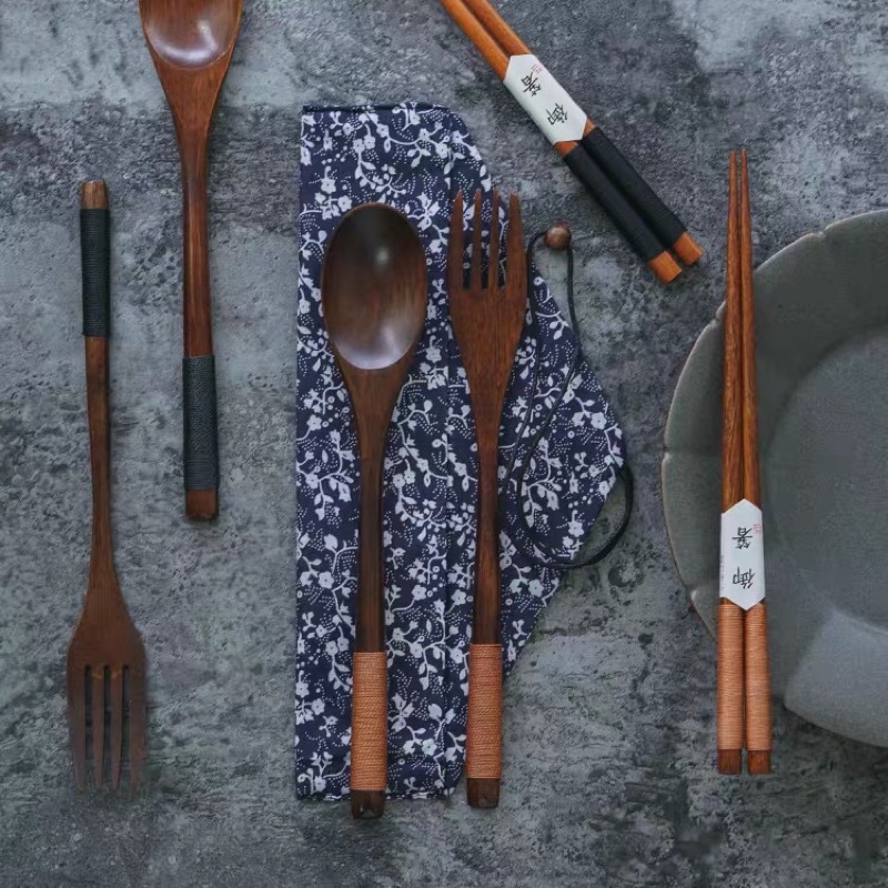 BỘ MUỖNG ĐŨA NĨA CAO CẤP TẶNG KÈM TÚI VẢI - HÀNG NHƯ HÌNH