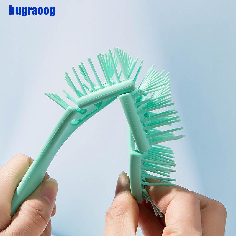 【bug】Wet Brush DryCurved Comb Massage Comb Fluffy Shape Ribs Curling Comb On Wet Hair