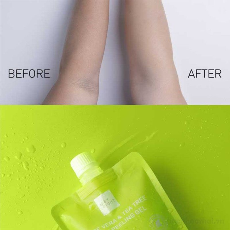 Túi 200ml Gel tẩɏ tế bào chết Baby Bright Aloe Vera &amp; Tea Tree Body Peeling Gel Thái Lan