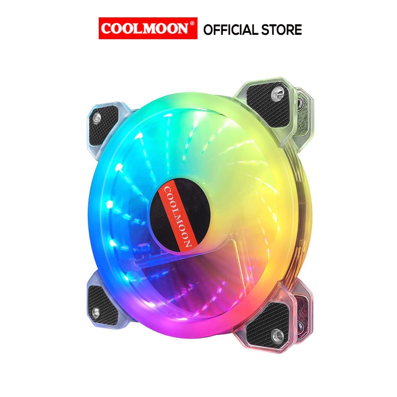 Quạt Tản Nhiệt, Fan Led RGB Coolmoon X2, 16 Triệu Màu, 366 Hiệu Ứng - Đồng Bộ Hub