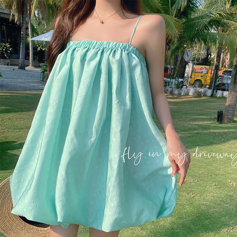 Jane Siêu phẩm babydoll hai dây bồng bềnh Pastel ngọt ngào thời thượng C089