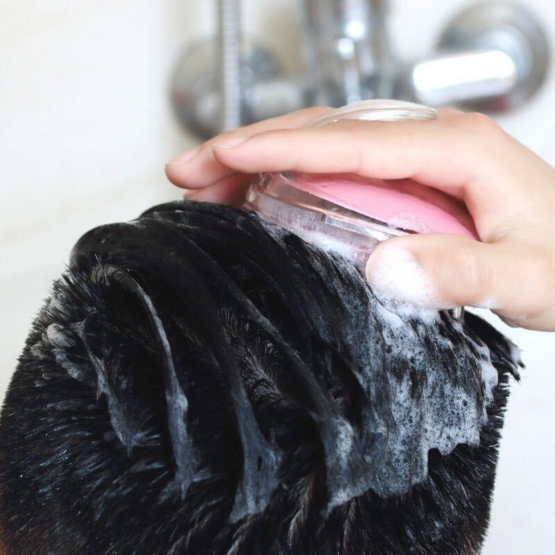 Lược Massage Gội Đầu Chất Liệu Silicon Tẩy Tế Bào Chết Da Đầu Hỗ Trợ Mọc Tóc