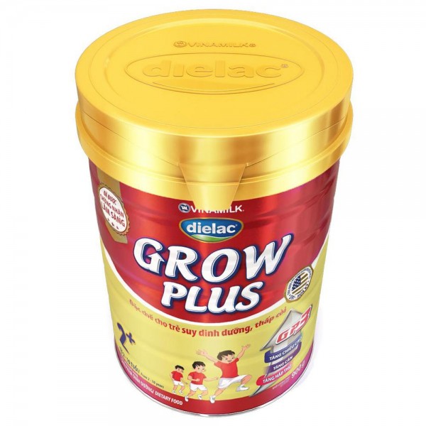 Sữa bột Vinamilk Diealac Grow Plus 1+, 2+ 900g hộp thiếc