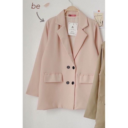 [Ảnh thật/Sẵn] Áo blazer 2 lớp 4 cúc phong cách Hàn quốc | BigBuy360 - bigbuy360.vn