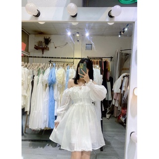 VÁY NHÚN EO RỚT VAI
