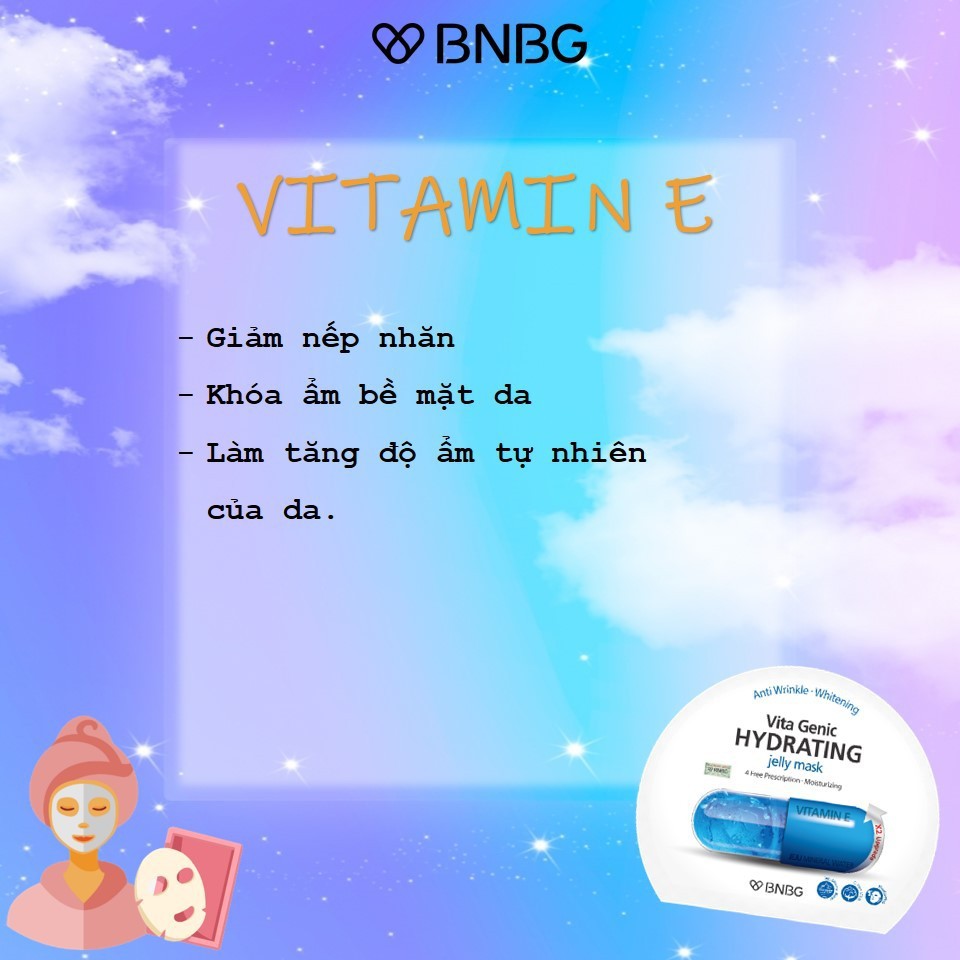 [Có Tem BNBG] Mặt nạ giấy BNBG Vita Genic Jelly Mask 30ml  (Lifting, Whitening, Relaxing, Hydrating)