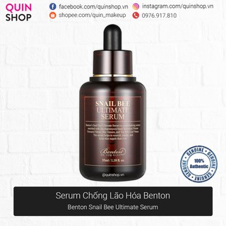 [Quinshop.vn] Tinh Chất Dưỡng Trắng, Ngăn Ngừa Lão Hóa Da Benton Snail Bee Ultimate Serum