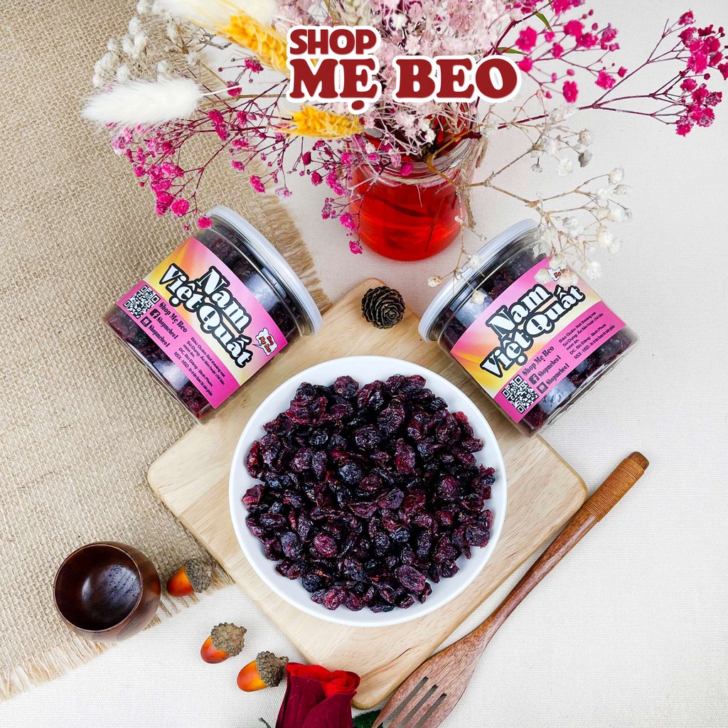 300Gr Nam Việt Quất Sấy Khô Không Đường Nguyên Vị