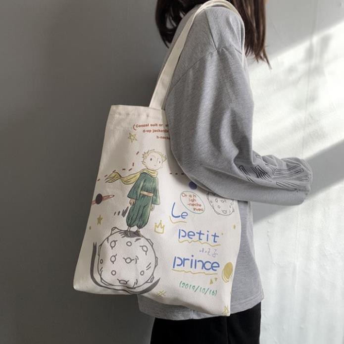 Túi vải canvas, túi tote nữ phong cách Ulzzang Le Petit Prince