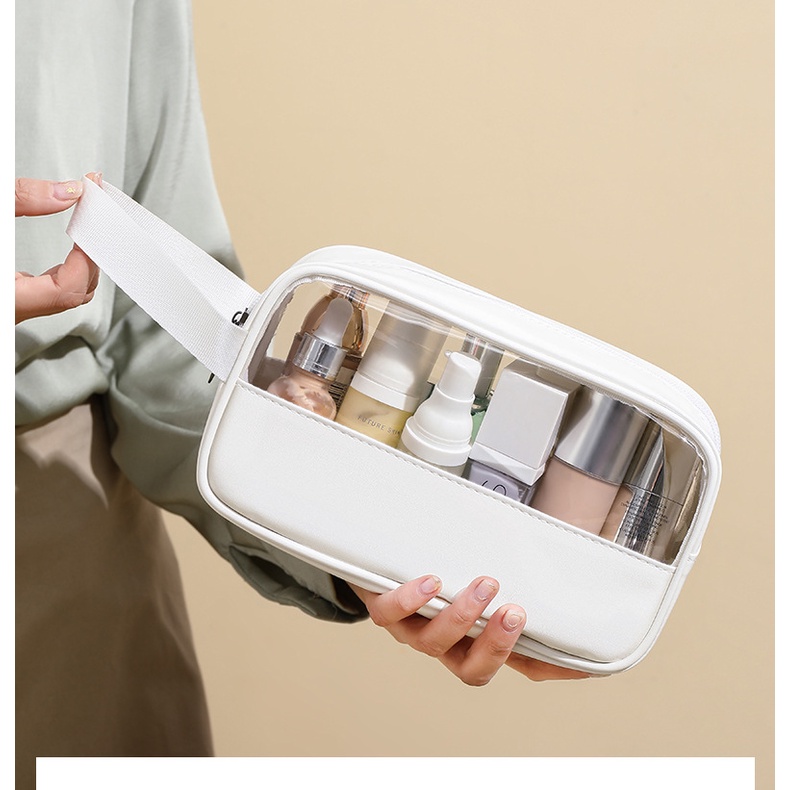 Túi Đựng Mỹ Phẩm Da pu Chống Thấm Nước Sức Chứa Lớn Tiện Dụng