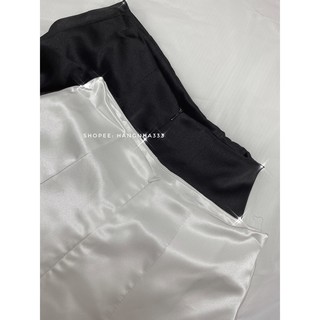 ẢNH THẬT-Chân váy lụa ngắn form xoè basic tôn dáng trẻ trung