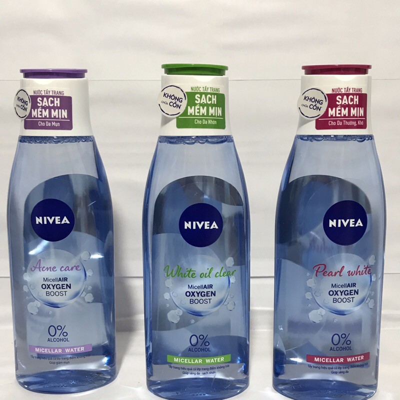 Nước tẩy trang Nivea Micellar Water 200ml THÁI LAN - BẢN MỚI chai nhỏ