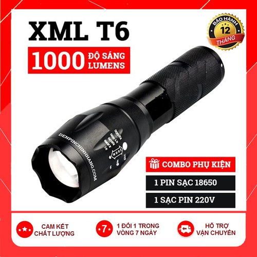 💥[BẢO HÀNH 1 NĂM]💥 Đèn pin siêu sáng XML-T6 Siêu bền chống nước tuyệt đối 💥HÀNG CHÍNH HÃNG💥SIÊU HOT💥