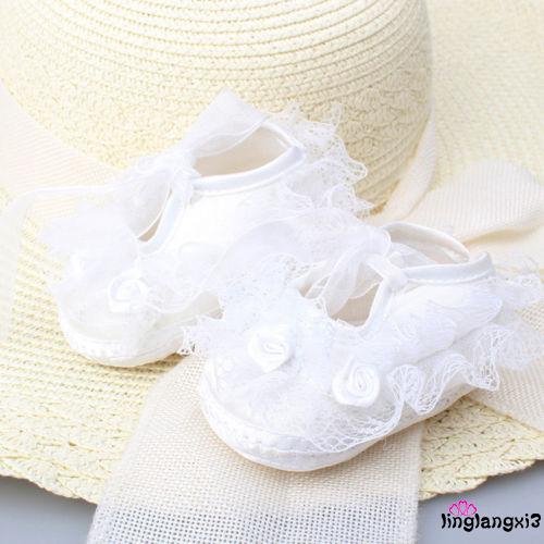 Giày ren công chúa chống trượt cho trẻ sơ sinh