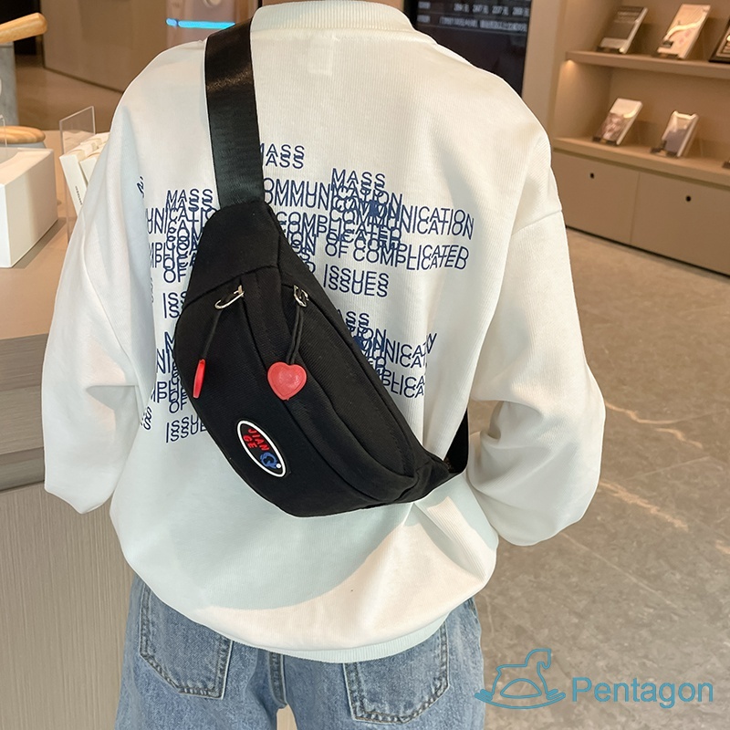 Túi Thể Thao Đeo Chéo Ngực In Chữ Phong Cách Hàn Quốc Cho Bé Trai