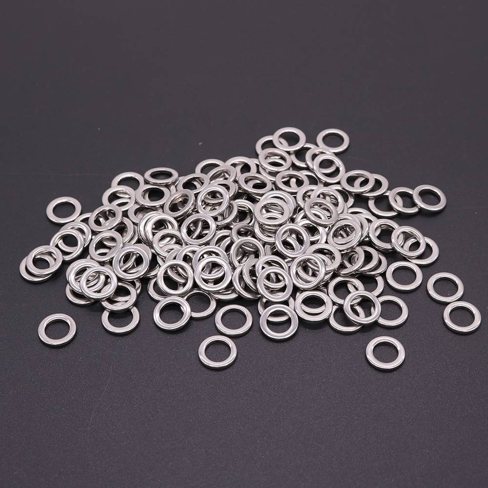 Vòng thép phụ kiện câu cá 6.4-11.5mm tùy chọn số lượng