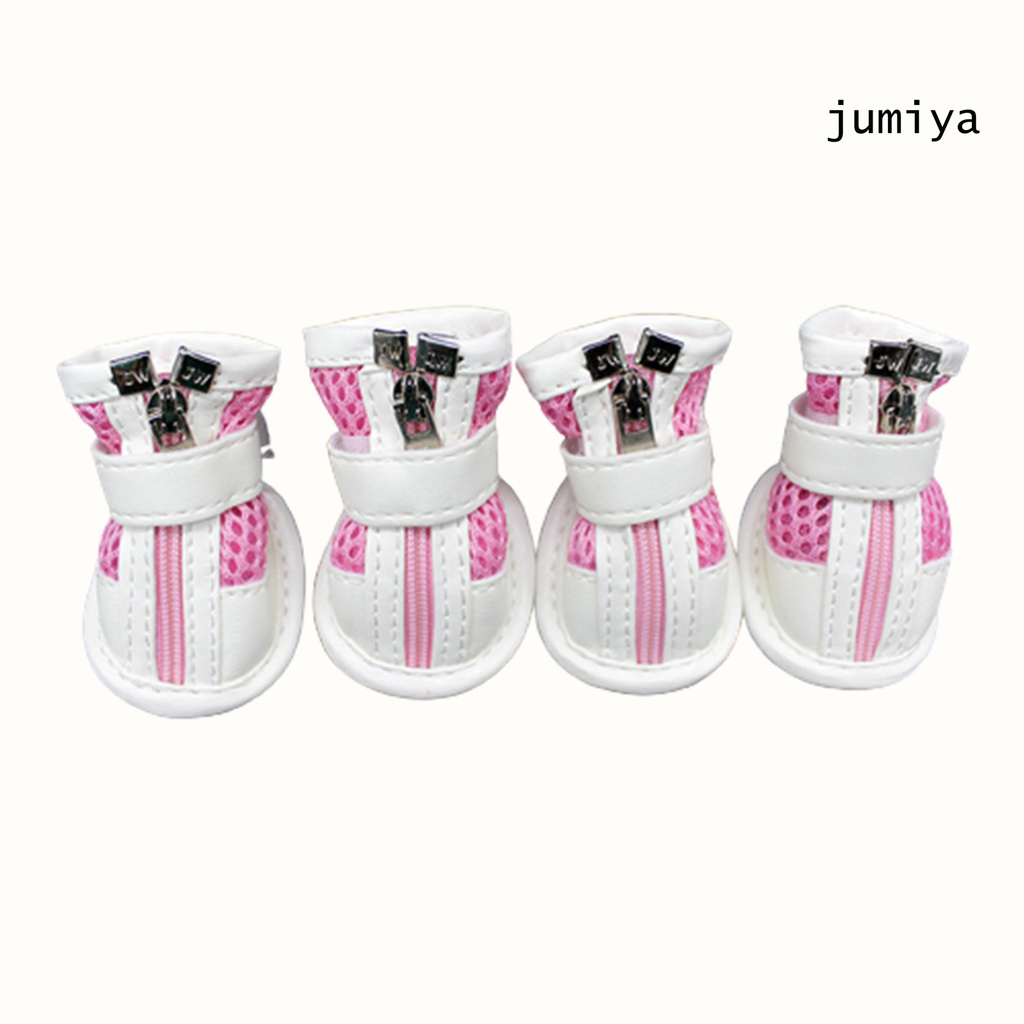 Giày sneaker kiểu lưới có khóa kéo thoáng khí cho thú cưng