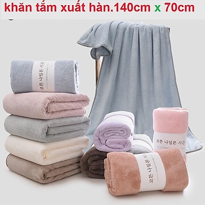 Khăn Tắm Xuất Hàn Loại Dày Size 140x70cm