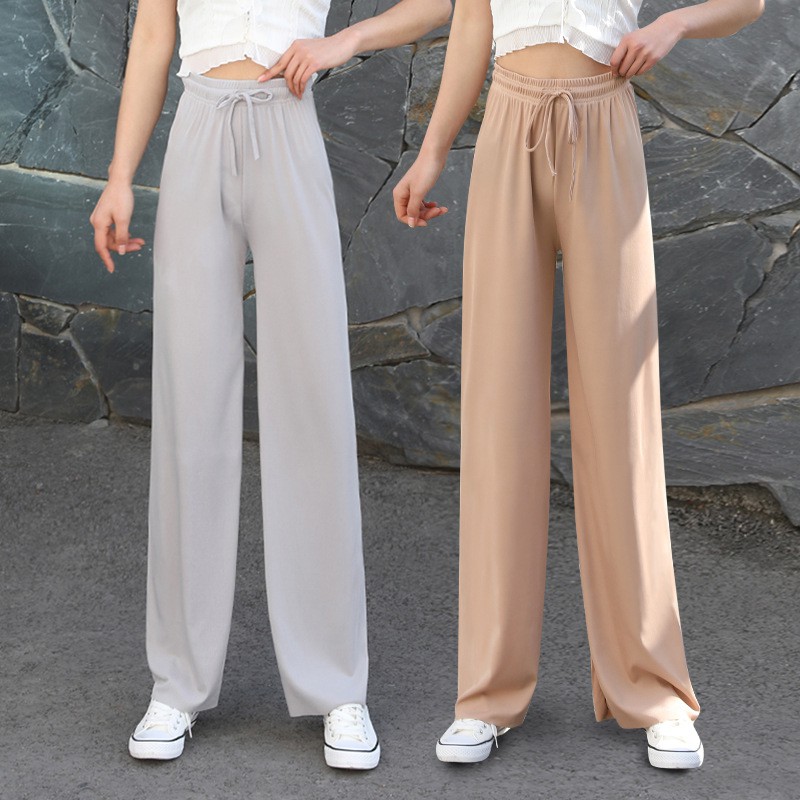 Quần dai nữ ống rộng len tăm - culottes gân tăm - kiểu dáng hàn quốc - LUT