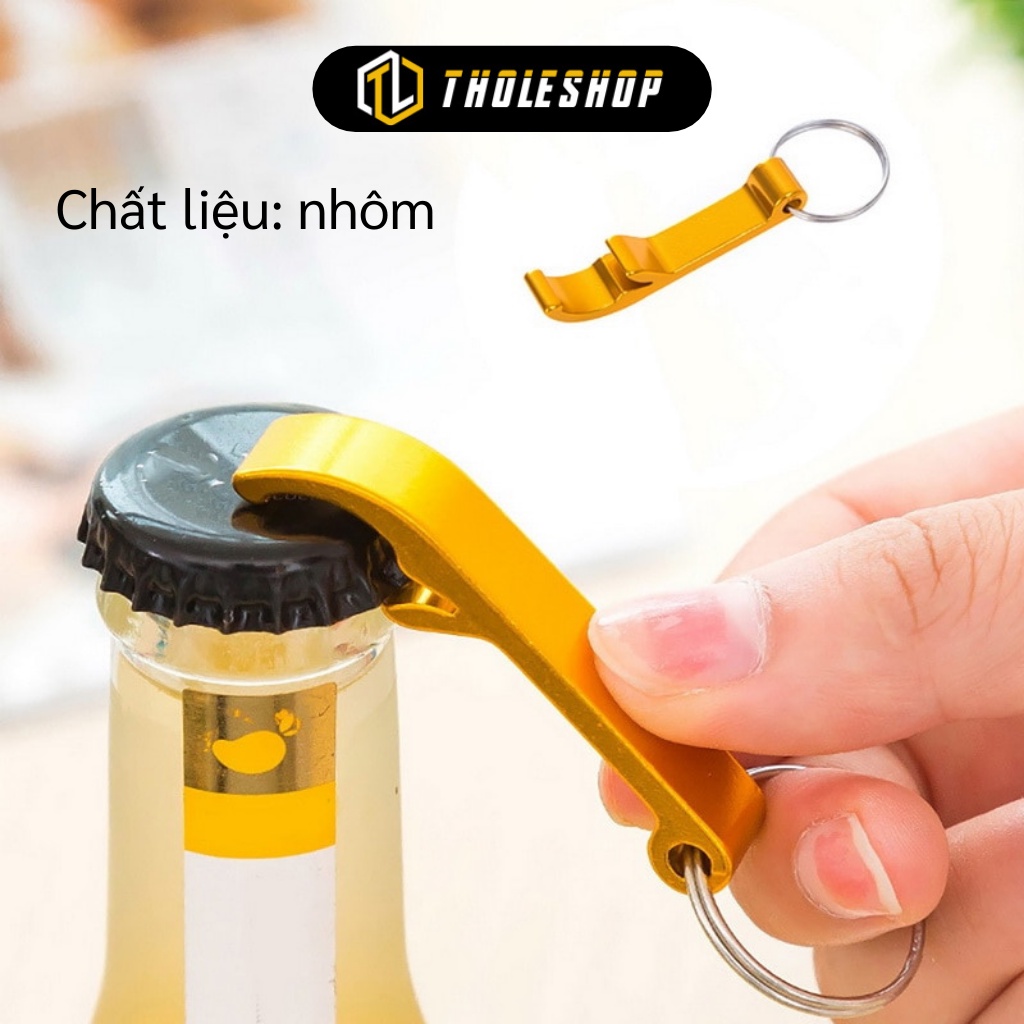 Móc Khóa Đa Năng - Đồ Khui Nắp Chai, Mở Lon Bia Kim Loại Tiện Lợi, Nhỏ Gọn 8402