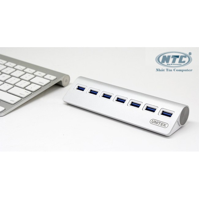 HUB chia USB 3.0 Unitek Y-3187 ra 7 cổng USB kiêm hub sạc- hỗ trợ tốc độ lên đến 5Gbps