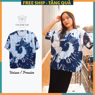 Vải xịn in đẹp⚡áo thun loang xanh⚡unisex - freesize - vải chất lượng cao thoáng mát