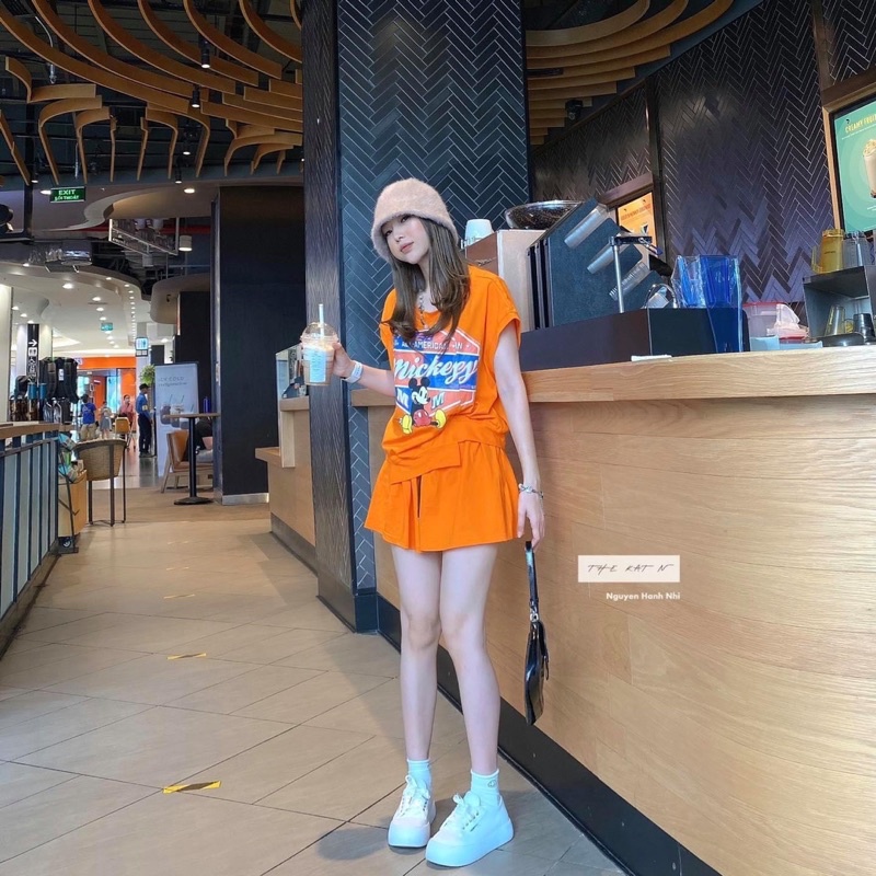 Set Bộ Chuột Mickey Áo + Quần Váy