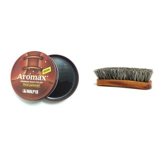 COMBO BÀN CHẢI LÔNG NGỰA CHÍNH HÃNG VÀ XI ĐÁNH GIÀY HÀN QUỐC AROMAX