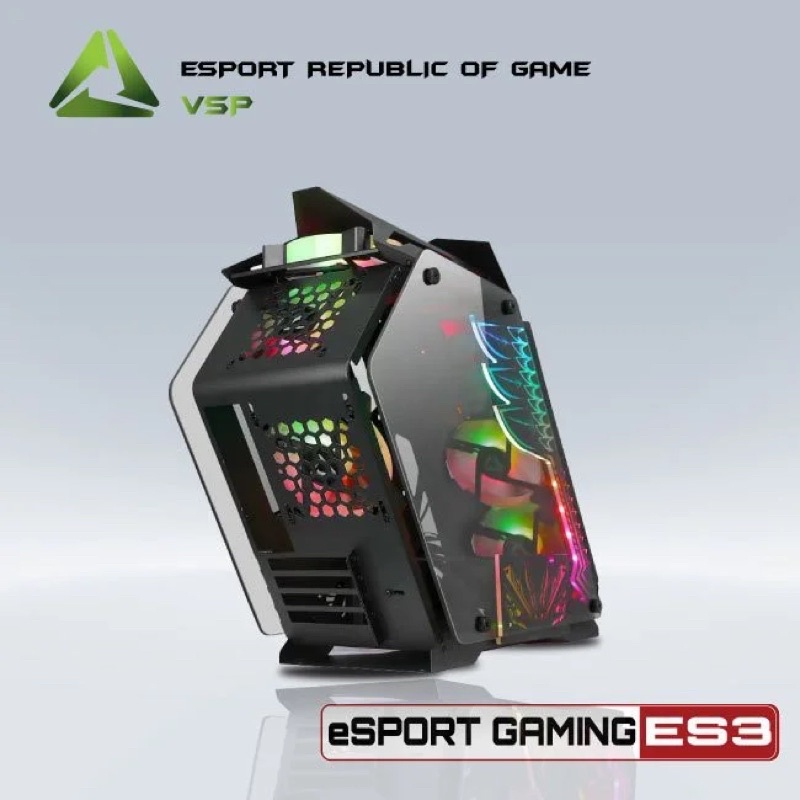 Case VSP E-ROG ES3 Gaming Có Sẵn panel LED và 5 Fan LED ARGB