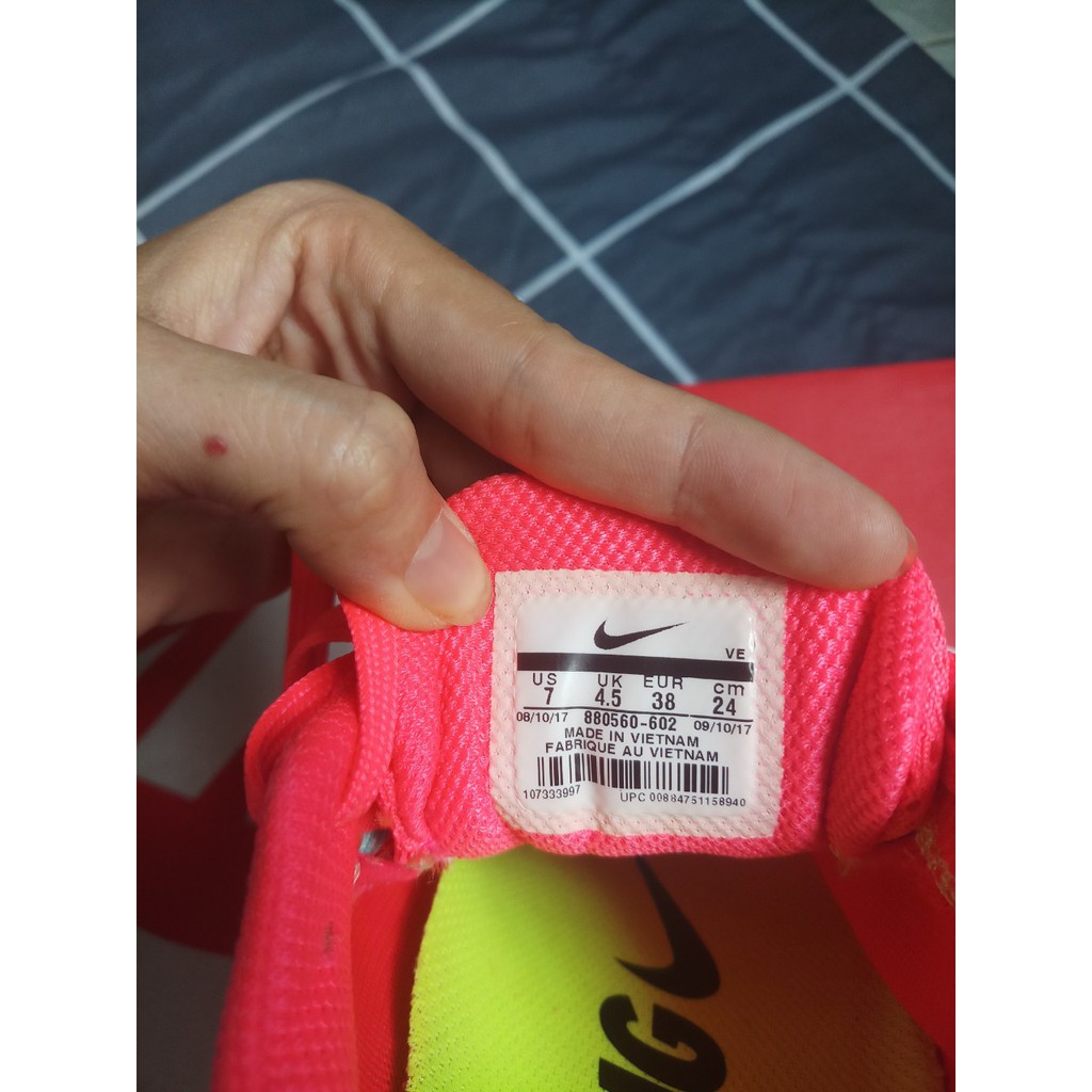 Giày sneaker nữ Nike Zoom Pegasus 34- Size 7US màu Hồng (Thanh Lý- New 99%)